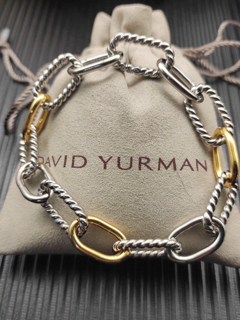 David Yurman Madison Chain Bracelet With Three Ring Color Separation. — image 5 of 5